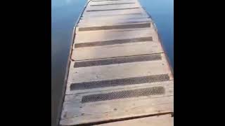 El lago de El Nihuil amaneció congelado en este martes feriado