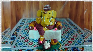 Easy way of making turmeric ganesha|How to make ganesh idol with turmeric at home| pasupu vinayakudu