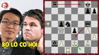 Bỏ lỡ cơ hội chiếu hết Quang Liêm, Magnus Carlsen uất hận nhìn đòn phản công quá mặn