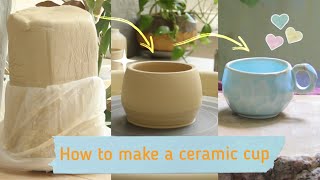 Making a cup - Part 1 #ceramic #handmade #pottery #cup