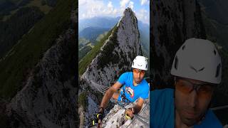 Amazing Via ferrata in Donnerkogel Austria #crazy#shortvideo#climbing#mauntain#nature#austria#alps