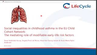 "Social inequalities in childhood asthma in the EU Child Cohort Network"