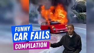 Funny car crashes and parking fails compilation reaction