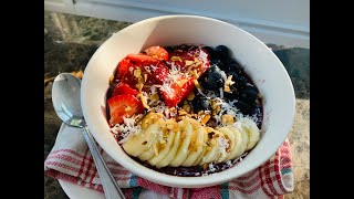 🔴Plato de Açaí con frutas y cereal ll Bowl de Açaí