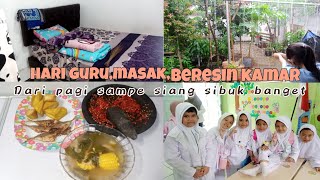 KEGIATAN PAGI IRT DI KONTRAKAN || BELANJA SAYUR MASAK SEDERHANA BEBERES KAMAR