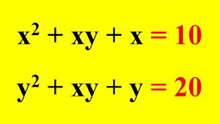 A Nice Algebra Equations | Find the value of x & y