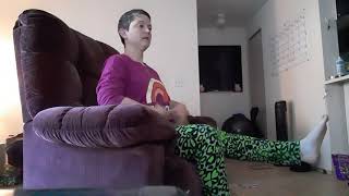 Educational recliner lower body workout