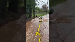 Street surfing after MASSIVE floods in Hawaii 😳