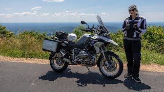 R1200GS - Laura touring on her GS - first multi-state multi-day tour