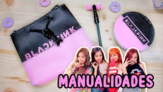 Blackpink manualidades (Cuaderno, Decoración de lightstick para lápiz y Estuche)