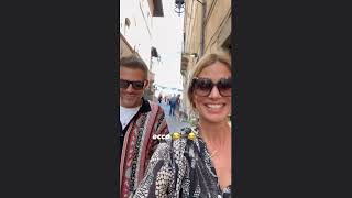 Le storie Instagram di Filippa Lagerback e Daniele Bossari ad Assisi (agosto 2023)