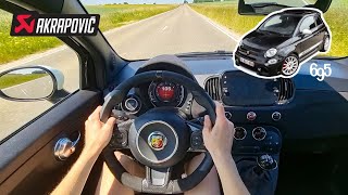 Abarth 695 Esseesse POV Drive! | AKRAPOVIC exhaust SOUND!