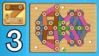 Screw Puzzle: Wood Nut & Bolt - Gameplay Walkthrough Part 3 - Levels 7 to 9 - (iOS, Android)