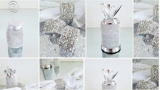 HOW TO MAKE 3 GLAM DECOR IDEAS | 3 HOME DECOR DIYS | QUICK- EASY- INEXPENSIVE DIYS 2019