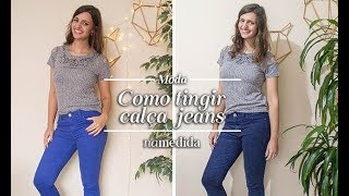 Como tingir calça jeans