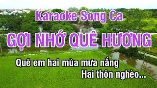 Gợi Nhớ Quê Hương Karaoke ❖ Nhạc Sống Hay Song Ca (Fa Thứ) ► Karaoke Lê Thiết