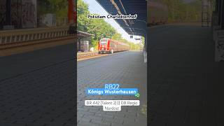 Die BR 442 (Talent 2) als RB22 im Bahnhof Potsdam Charlottenhof | ÖPNVinBB | #shorts