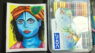 Draw with me Krishna,  Krishna Drawing,  Step By Step #oilpasteldrawing