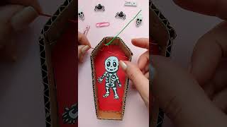 🖤❤️DIY Halloween Idea, Coffin Candy Box, Papercraft #craft #diy #halloween #tutorial