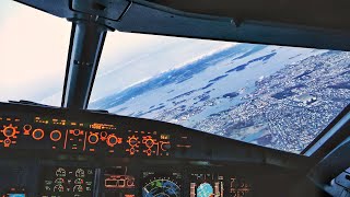 COCKPIT A319 - AMAZING VIEWS during Take Off from Stavanger Sola Airport