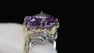 Mens purple diamond ring,  Purple diamond ring, Womens Purple diamond ring