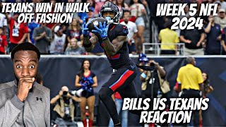 Reaction To Buffalo Bills vs Houston Texans | 2024 NFL Week 5 Game Highlights