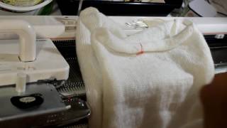 Ангора белая Спинка Соединение реглана На вязальной машине  МК (knitting machine)