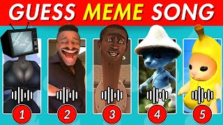 🎵 GUESS THE MEME SONG |🎙️🔥Smurf Cat, Skibidi Toilet, MrBeast, Ronaldo, Grimace, BoyWithUke