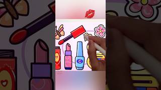 make a cute art using a coloring page 😘 #coloringpage