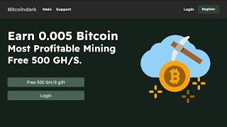 Bitcoindark - New Free Bitcoin Cloud Mining Site 2022 I Earn 0.002 Bitcoin without investment