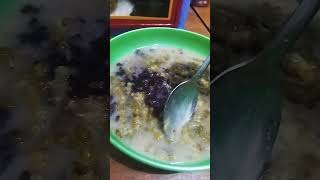 Sarapan dengan bubur kacang hijau dan ketan hitam ll Rasa enak gizi tingggi