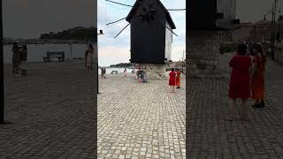 The old windmill at the entrance of the old town of Nesebar. Full video coming soon #travel #nesebar