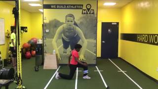 Clock Split Squat Jump Exercise