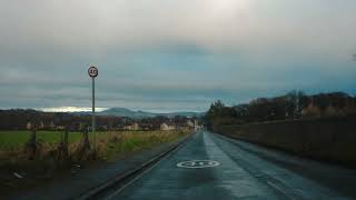 Approaching Coaltown of Wemyss and East Wemyss (4K,free footage, front camera)  mountains, Scotland