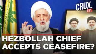 Israel Lebannon war Live | Hezbollah Chief Naim Qassem Gives Speech As US Envoy Says Truce On Anvil