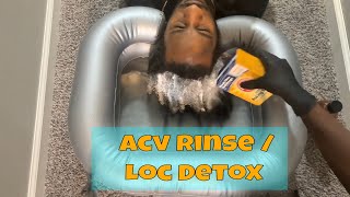 How To Do  A Loc Detox At Home | ACV Rinse | Loc Maintenance #acvrinse