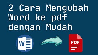 2 Cara Mengubah Dokumen Word ke Pdf Tanpa Aplikasi Dengan Mudah