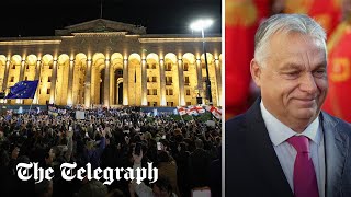 Orban booed as Georgian protesters dispute 'rigged' election