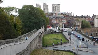 York, from the city walls, looking towards the Minster, September 2024.