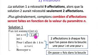 ALGO1 - Chapitre 2 : Complexité Temporelle - Partie 1 : intuition