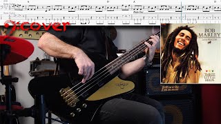 Bob Marley - Three Little Birds - Bass Cover with Tabs in 4K