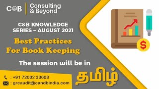 Best Practices for Book Keeping - C&B Knowledge Series 2 - August 2021