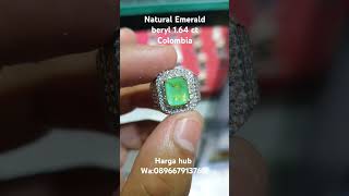 Natural Emerald Beryl 1.64 ct Colombia #permata #gemstone #batupermata #berlian #batumulia #batuakik