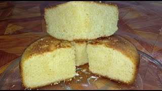 How to make simple sponge base cake طرز تهیه کیک اسفنجی ساده و کیک پایه برای تزیین و تولد بدون شیر