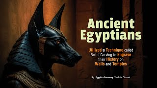 Ancient Egyptian's had a technique called relief carving to engrave their history on walls..