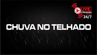 Som de Chuva forte no telhado com trovões TelaPreta