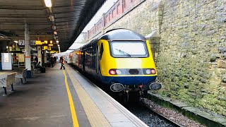 East Midlands railway intercity 125 power car 43423+43465 depart Sheffield for London