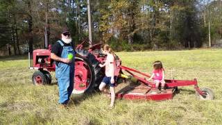 Mowing pasture with "Ol Red" a 1948 Farmall C