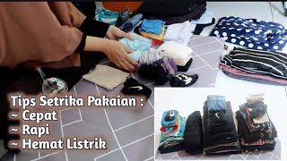 CARA CEPATKU MENYETRIKA PAKAIAN HARIAN AGAR RAPI TERUS || TIPS SETRIKA CEPAT & BAJU WANGI ANTI KUSUT