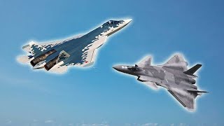 Chengdu J-20 Vs Sukhoi Su-57 In Action